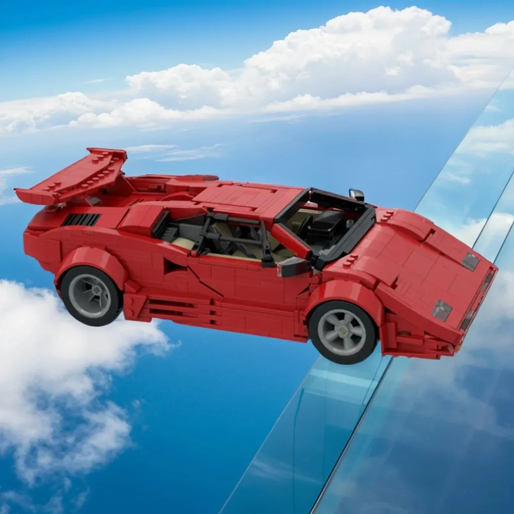 

1314Pcs Lamborghinier Countach LP5000 QV Red Version MOC Classic Supercar Education Building diy Blocks Birthday Toys Gift