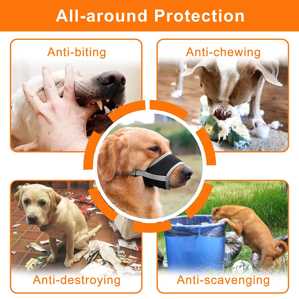 Breathable Mesh Nylon Dog Muzzle 2