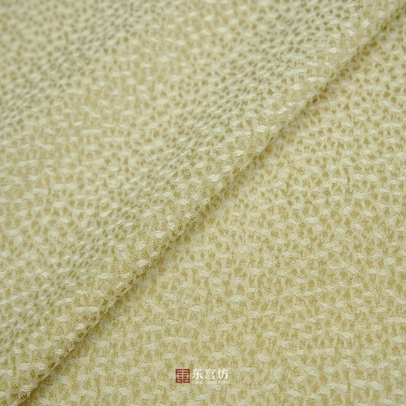 Drapey Beige Tiny Grain Textured Floral Jacquard Fabric Slightly Structured for Pants Dress Skirt DIY Sewing Accessories view 5