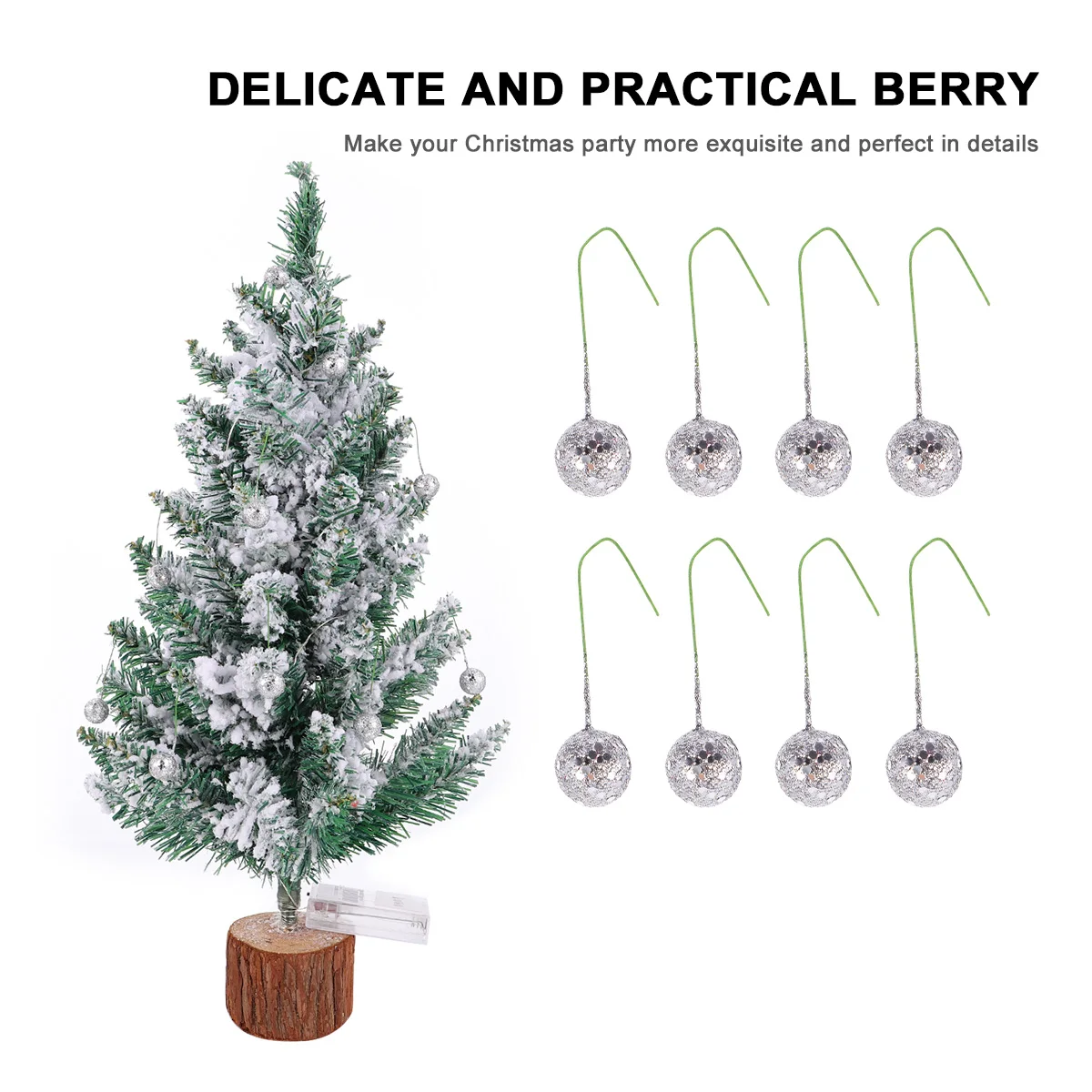 

50pcs Christmas Berry Photo Props Decoration Simulation Diy Props For Holiday Party Supplies Festive Tree Ornament