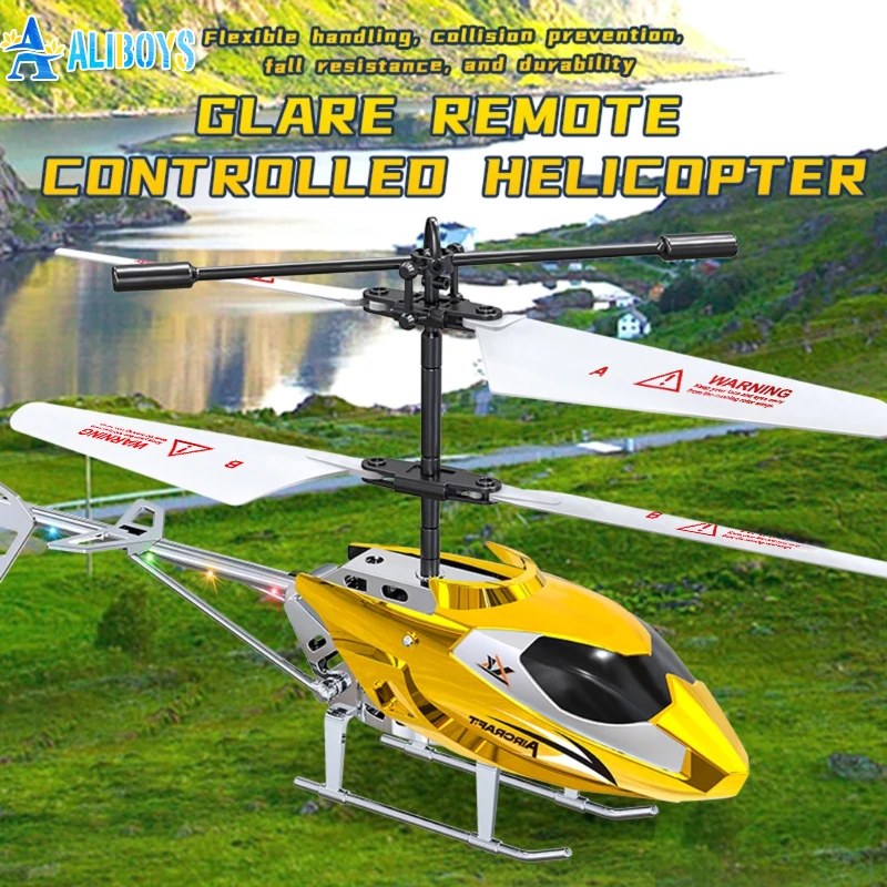 2.5CH RC Helicopter Remote Control Kids Toy Airplane Resistant Collision Alloy Wireless Aircraft Toys for Boys Children Gifts