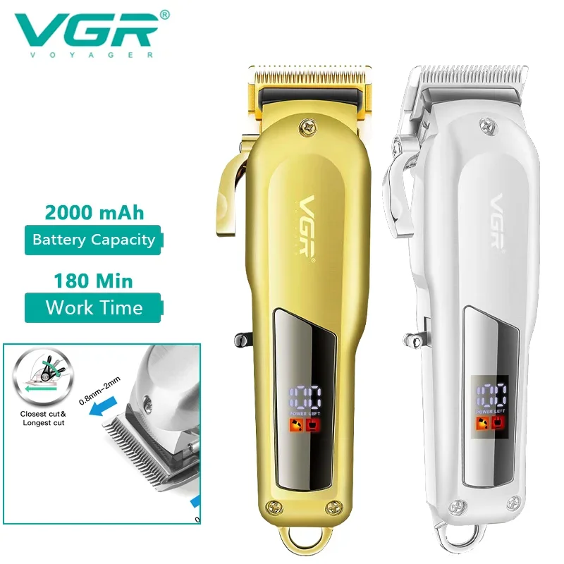 VGR Hair Clipper Trimmer Cutting Machine for Men Electric Barber Professional Barber Machines Cutter Equipment Rechargeable	v278