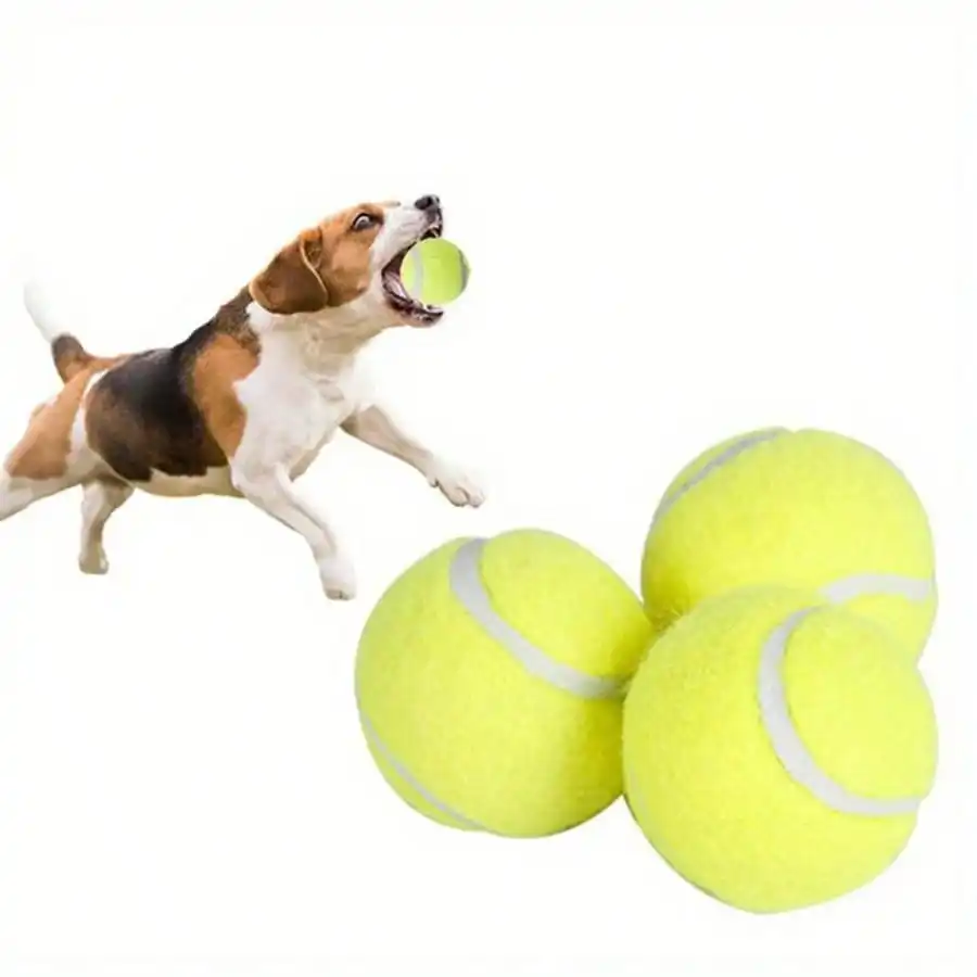 

4Pcs Dog Tennis Balls High Elastic Rubber Interactive Training Play Balls