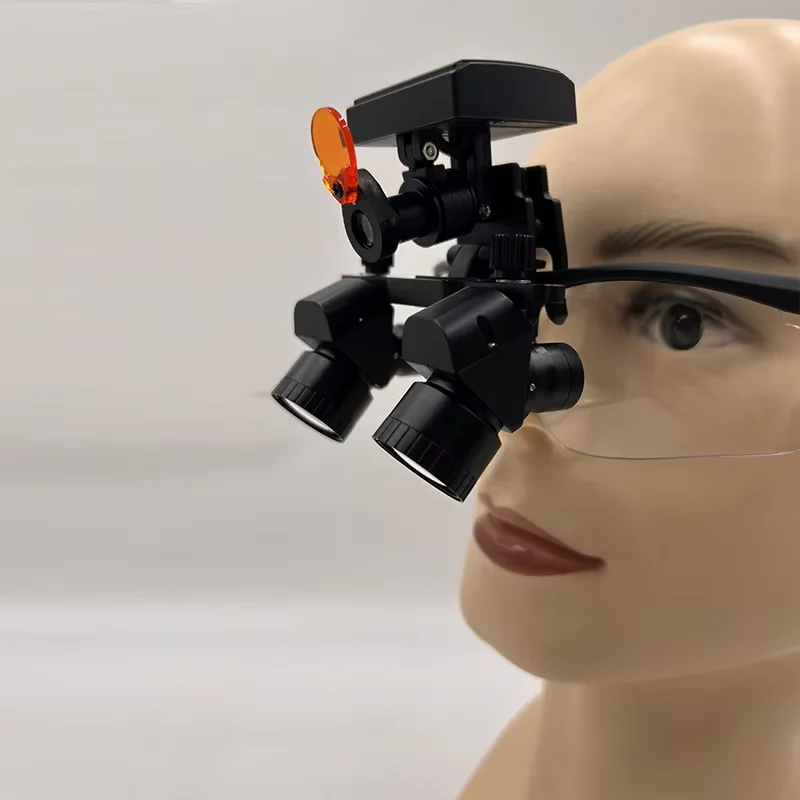 Adjustable Head Mount Magnifying Loupes LED Lighting Gear for Workshop Fine Sample Inspection Tasks