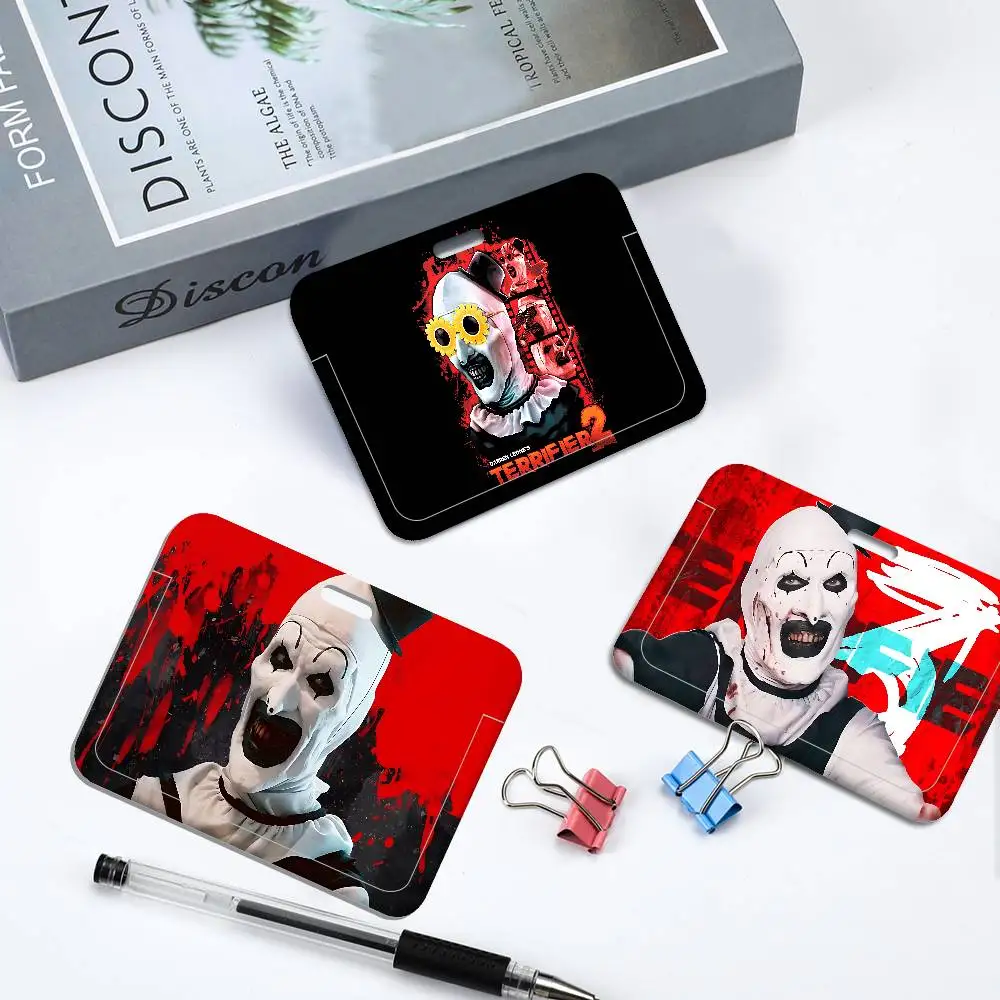 

Halloween Horror Clown T-terrifierS Movie 1pc Credit Card Holders Bank Card Neck Strap Card Bus ID Holder Students Identity
