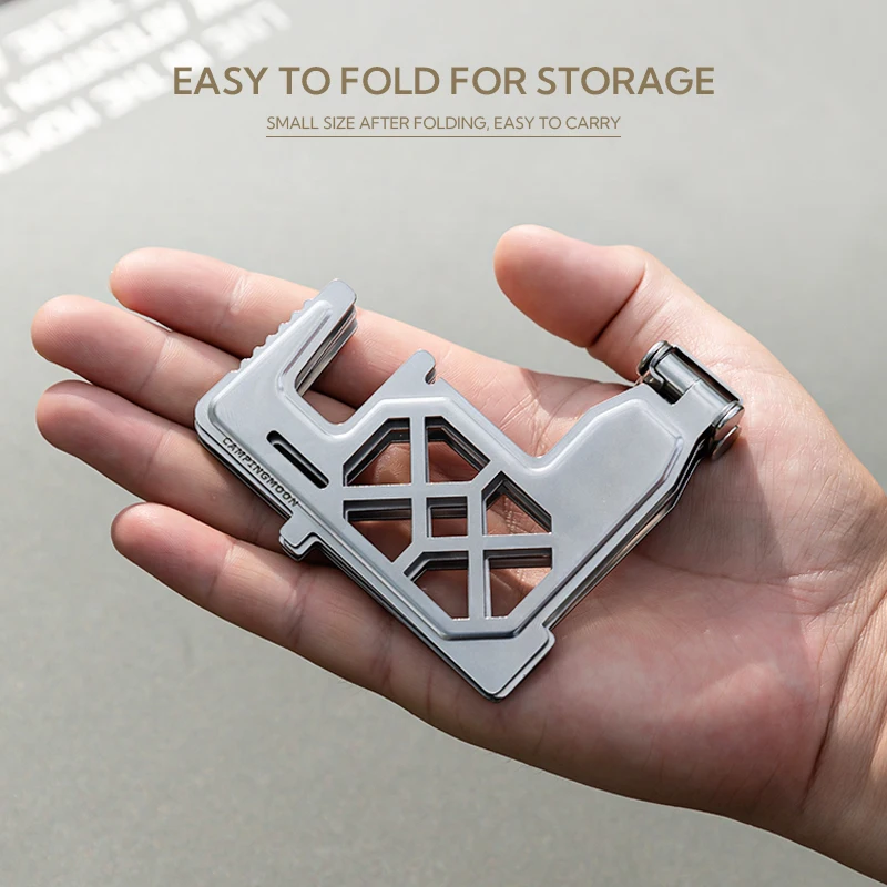 CAMPINGMOON AS-ST Backpack Alcohol Stove Stand Rack Lightweight Folding Aluminum Alloy for Camping Hiking Picnic