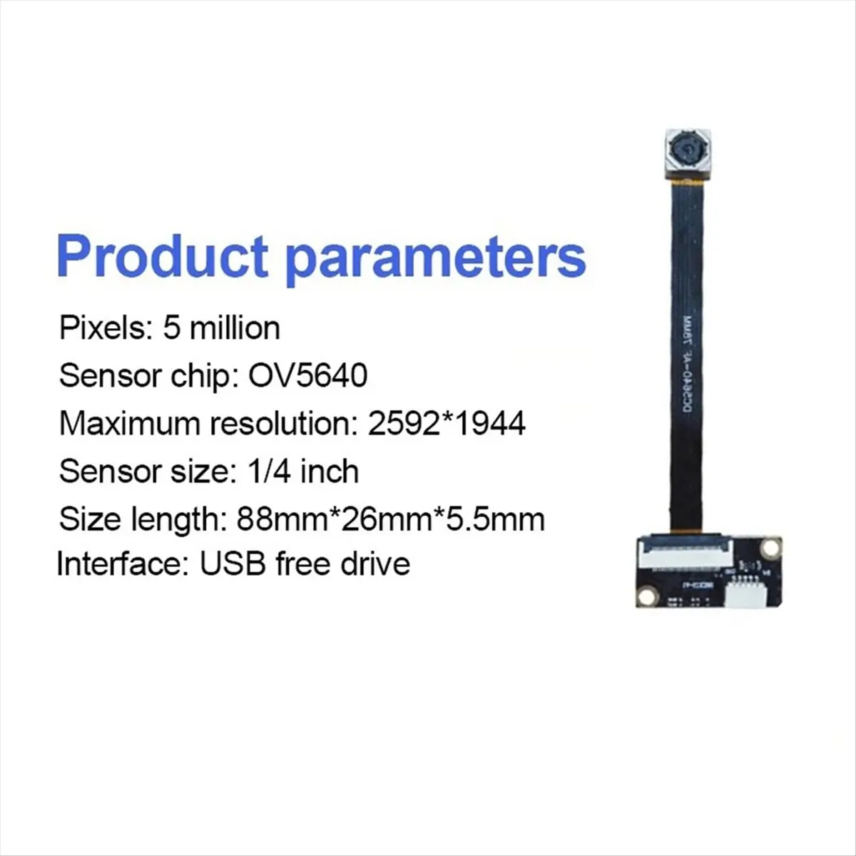 ~【A163Z】OV5640 Módulo de câmera de vídeo de 5 milhões Módulo sem unidade USB para notebook para componente eletrônico DIY, foco automático de 72 graus