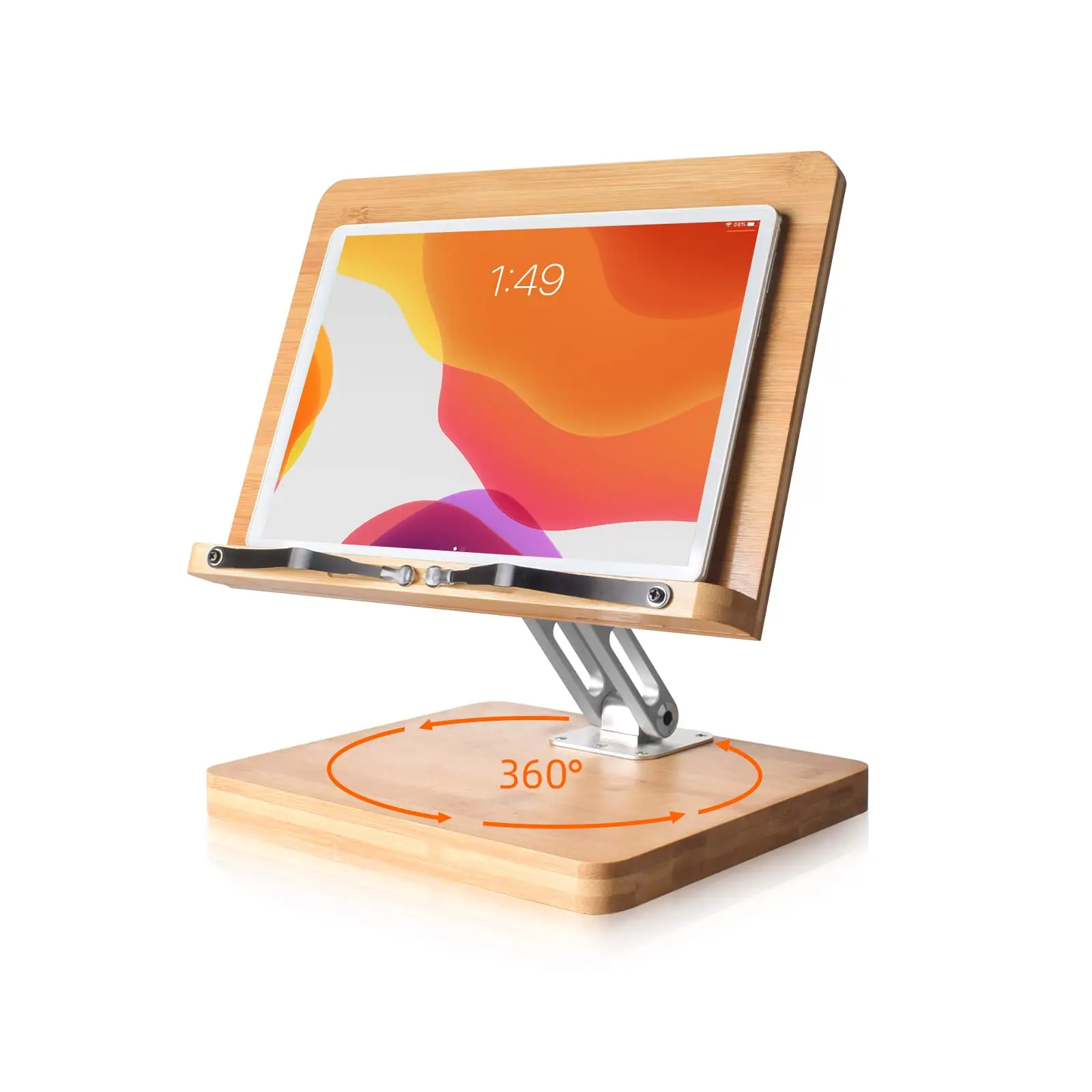 Adjustable Tablet Stand Bamboo Aluminum Alloy Desktop Wood for IPad Holder Laptop Holder Tablet Drawing iPad Stand