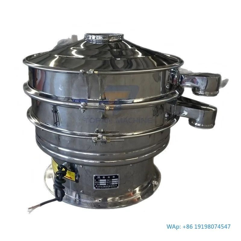 

200 Mesh Metal Powder Small Rotary Vibrating Screen Separator Machine for Milk Flour Starch Sand Sieving