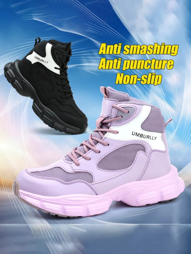 Stalen neus Dames Outdoor Sportschoenen Slijtvaste wandelschoenen Casual voor dames Trekking Industriële Industriële Laarzen - afbeelding 2