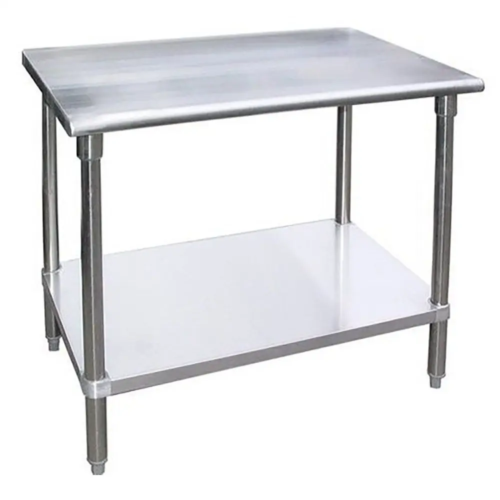 

Commercial Stainless Steel Prep Table, 18 x 48 for Kitchen Use, NSF Certified
