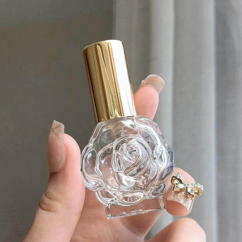 New 10ML Perfume Bottle Glass Spray Mini Rose Shape Bottle Refillable Perfume Mist Spray Bottle Perfume Dispenser FZP05