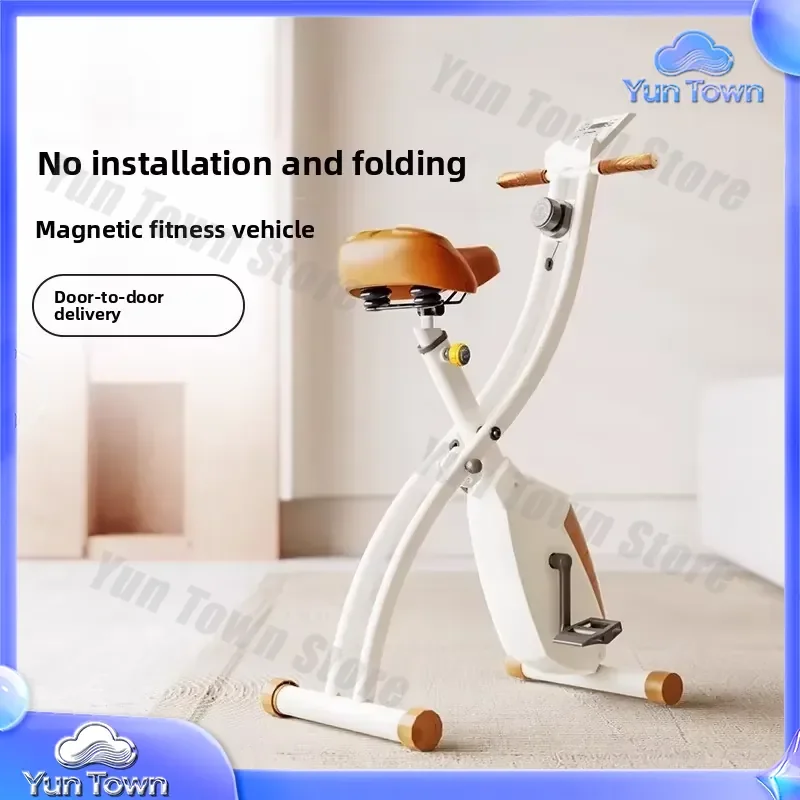 Foldable Exercise Bike for Home Use Magnetic Resistance Indoor Cycling Bike Small Spinning Bike for Apartment Fitness