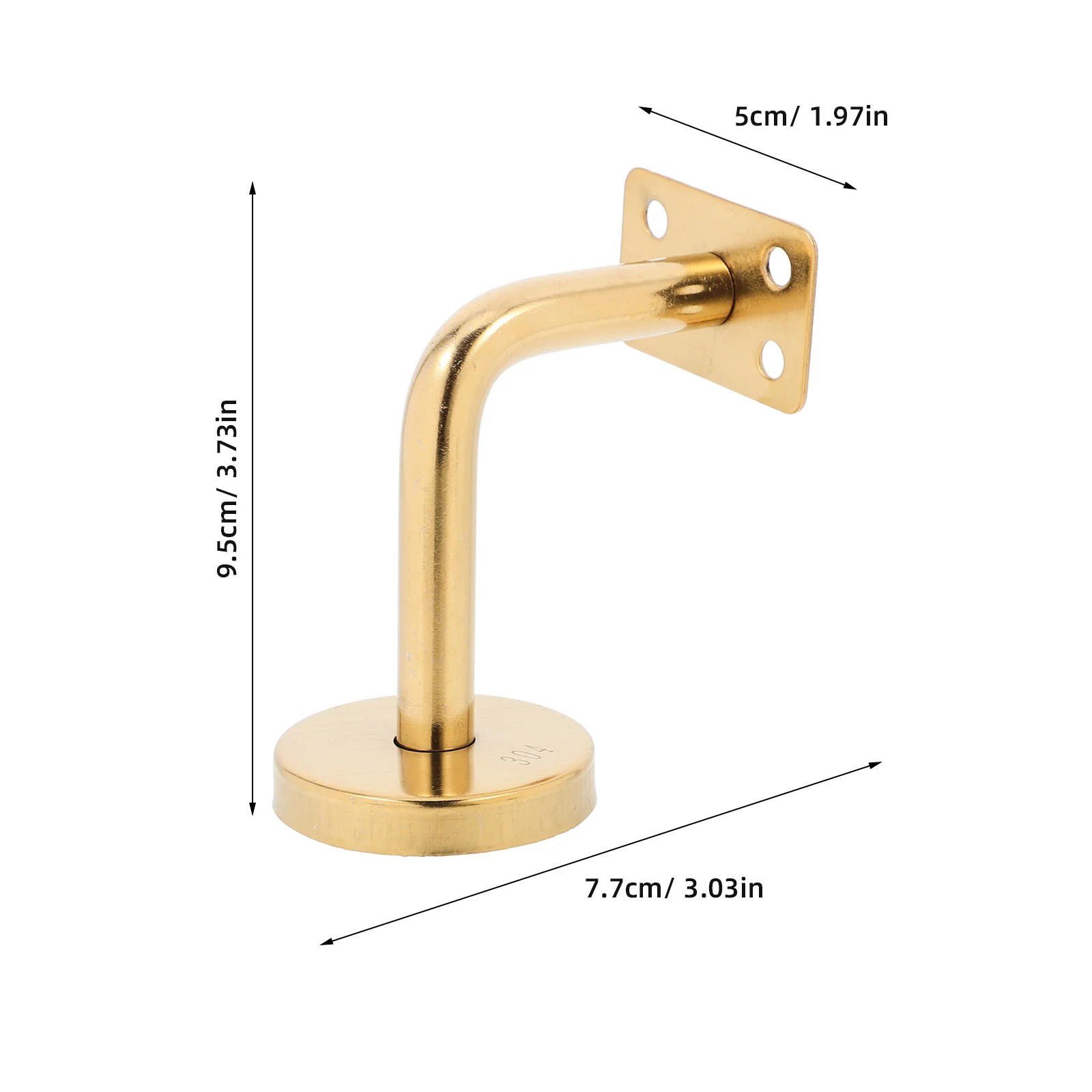 Staircase Handrail Bracket Kit Stainless Steel Wall Mount Brackets For Steps Indoor Outdoor Railing Support Hardware