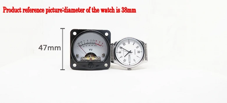 2 قطعة 45 مللي متر كبير VU متر ستيريو مكبر الصوت مجلس مؤشر مستوى قابل للتعديل مع سائق