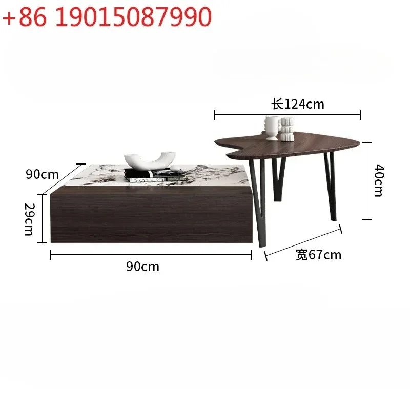 

Скандинавский средневековый домашний журнальный столик из каменной плиты для небольшой квартиры