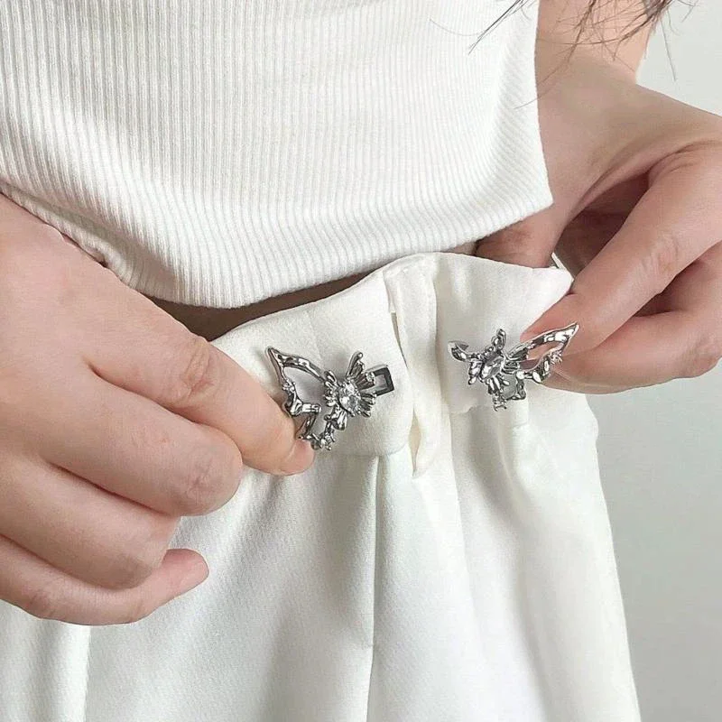 Butterfly Rhinestone Belt for Women, Hollow Waist Chain with Adjustable Buckle, Fashion Jeans Body Chain Party Accessories