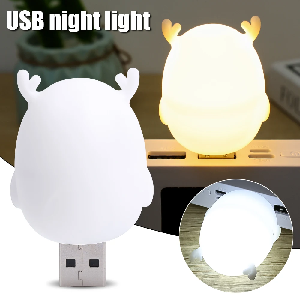 

USB Rechargeable Night Lamp LED Wireless Night Light Bedroom Kitchen Cabinet Light Multifunctional Cute Night Lamp For Kids Gift