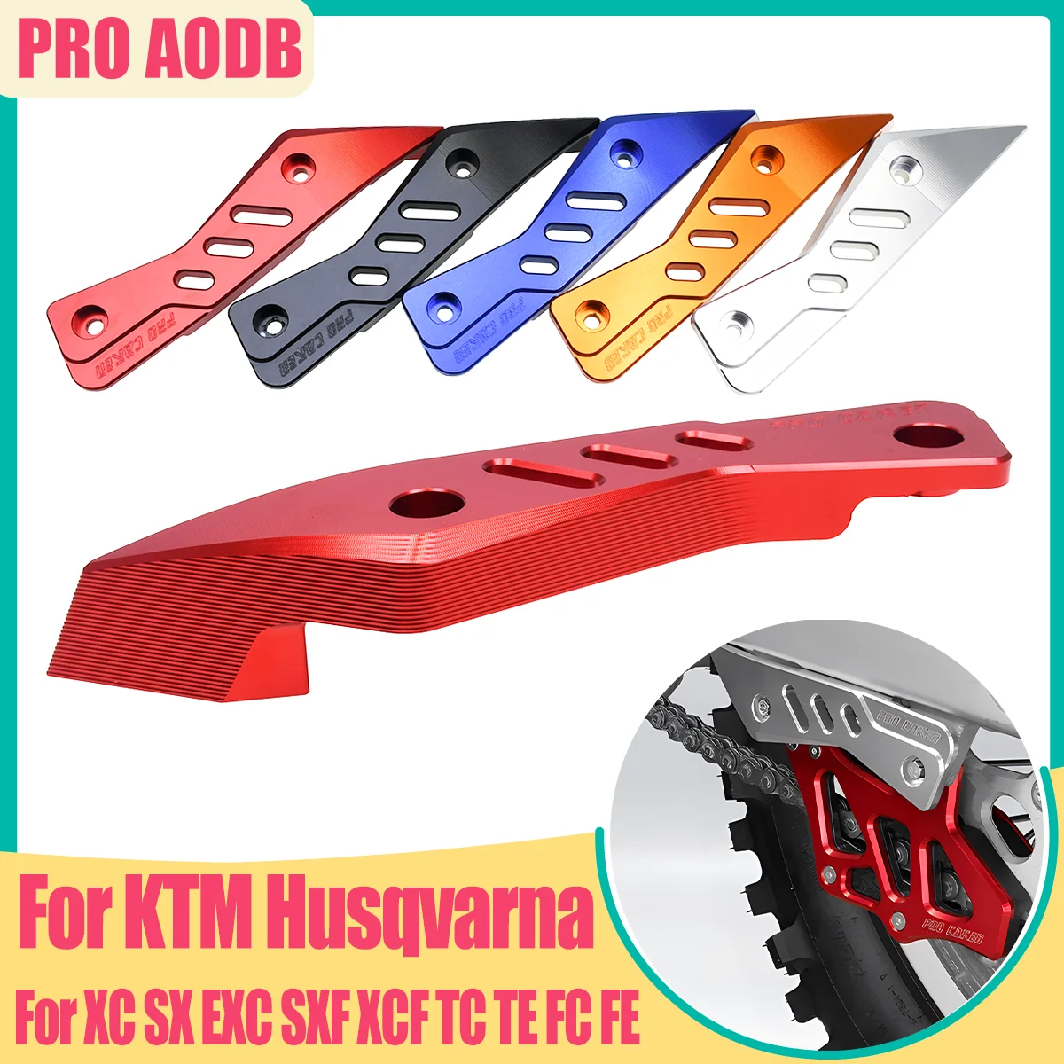

2012-2024 For KTM Motorcycle 125-500 SX SXF XCF EXC EXCF XCW XCFW TPI 6D Universal Chain Guide Guard Six Days Sherco Husqvarna
