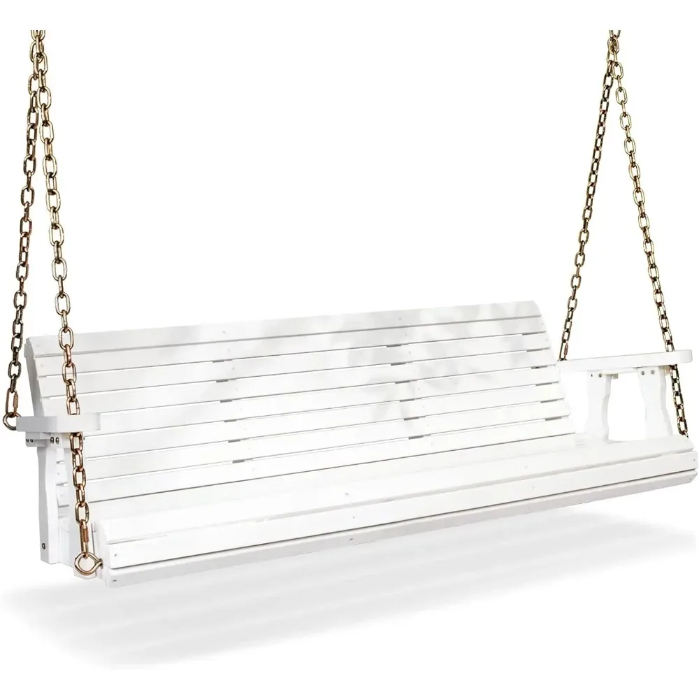 

Patio Wooden Porch Swing for Courtyard & Garden, Heavy Duty 880 LBS Swings Chair Bench with Hanging Chain, Patio Swing