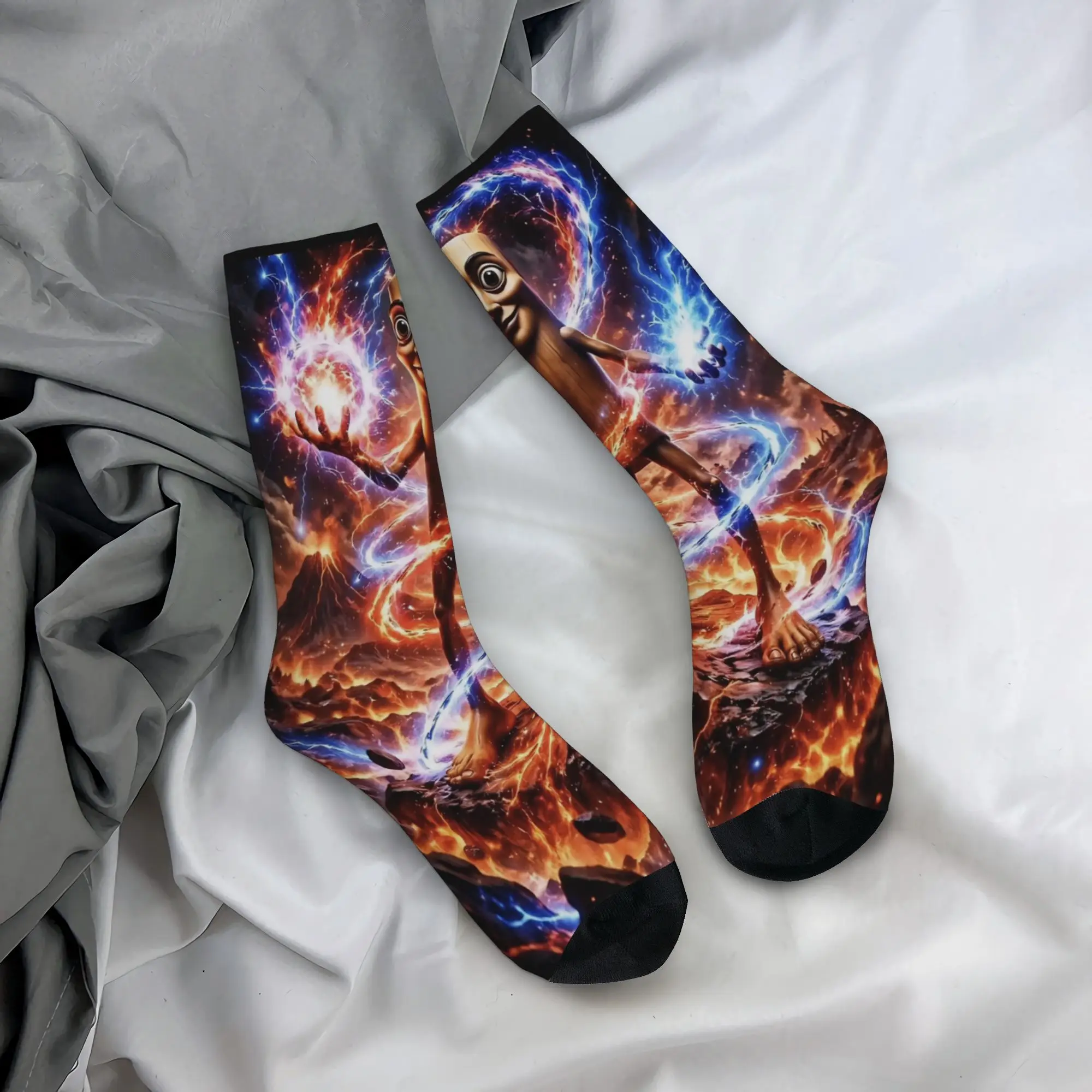 Brainrot Tung Tung Sahur Bombardiro Crocodilo Crew Socks for Women Men Accessories All Season  Warm Long Socks Breathable
