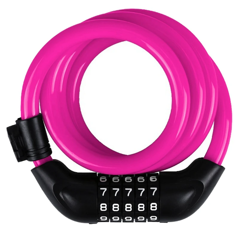 Bicycle Locks, Electric Bike Five-Digit Combination Locks, Mountain Bike Bar Wire Rings, Anti-Theft