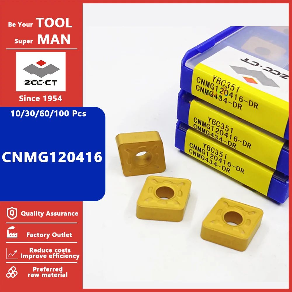 ZCC CT CNMG120416 CNMG 120416 DR PM Medium Roughing Turning Carbide Inserts Cutting Tool CNC Lathe Cutter Tools