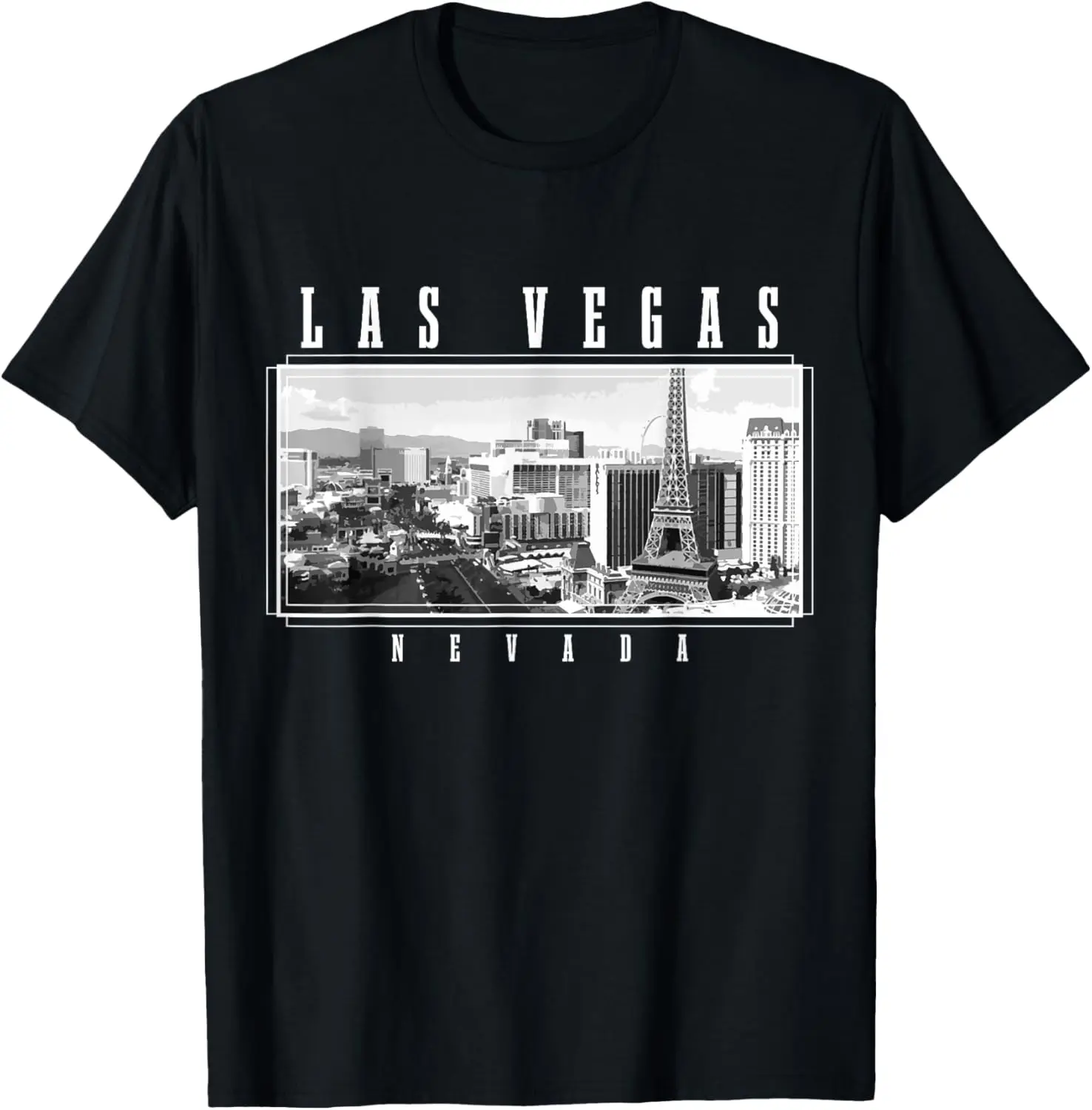 Las Vegas Skyline Nevada Vintage USA America Souvenir T-Shirt