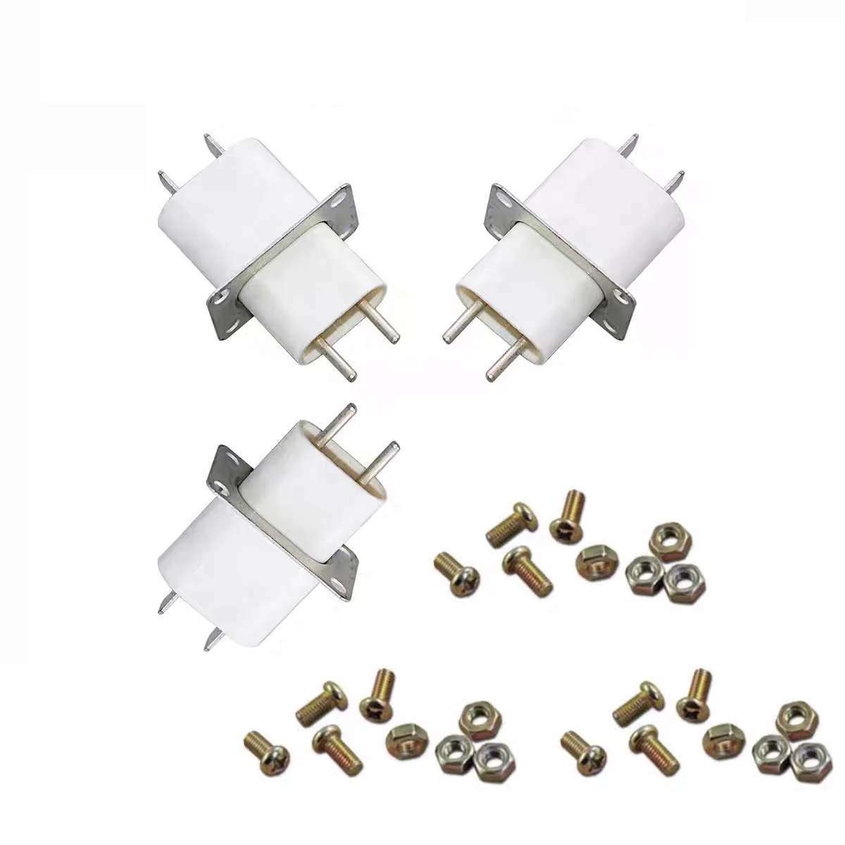 3 шт., магнетронная розетка для микроволновой печи, гнездо накаливания, магтронный штифт имеет проникающий конденсатор