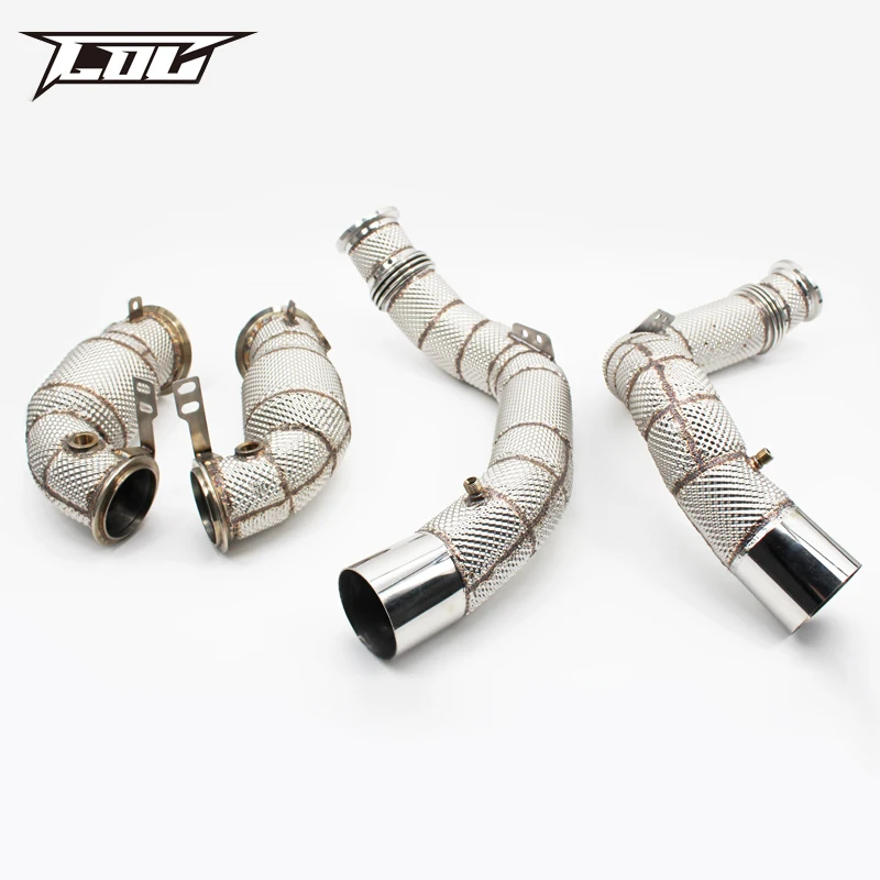 Head Section High flow Pipes Exhaust Pipes branch downpipe Exhaust Pipe with catalyst  For BMW X5/X5M 4.4TT V8