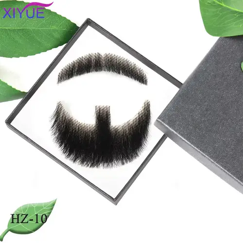 XIYUE synthetic Lace Beard Fake Moustache For Men Mustache Hand Made By Real Hair Cosplay Synthetic Lace Invisible Beards - Image 19