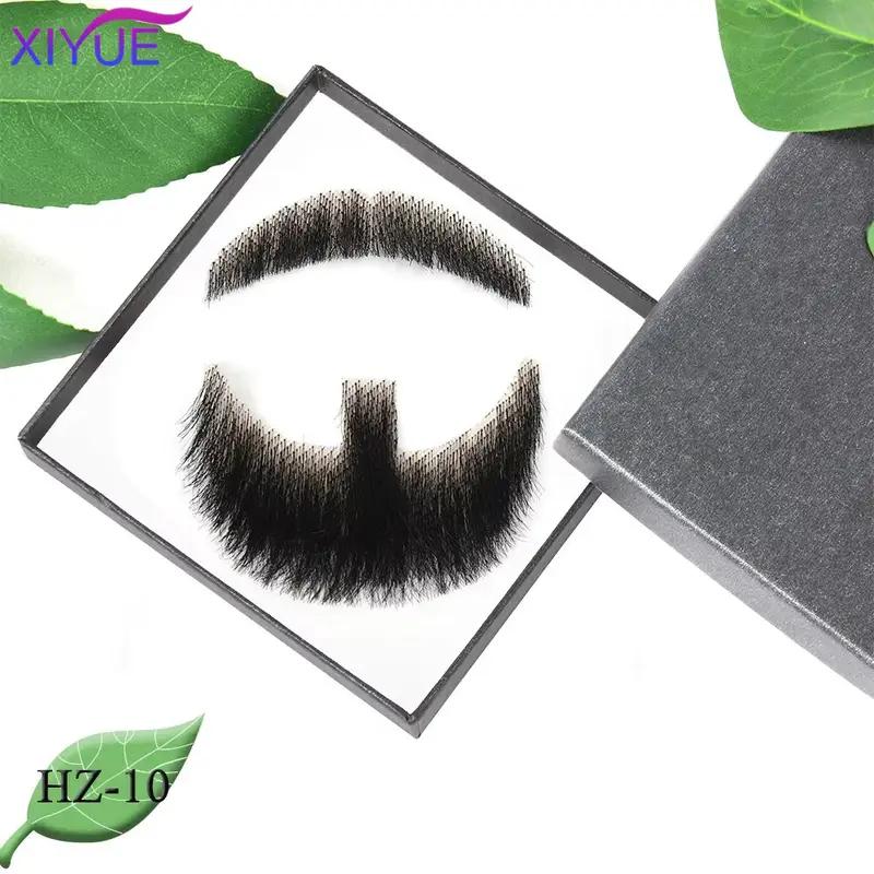 XIYUE synthetic Lace Beard Fake Moustache For Men Mustache Hand Made By Real Hair Cosplay Synthetic Lace Invisible Beards - Image 19
