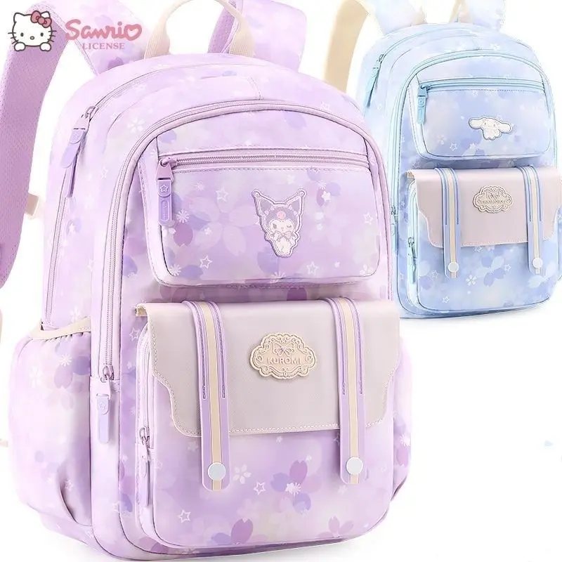 Sanrio Hello Kitty Melody Schoolbag My Melody Kuromi Cinnamoroll Backpacks for Children Kawaii Toys Cute Gift Bag High Quality