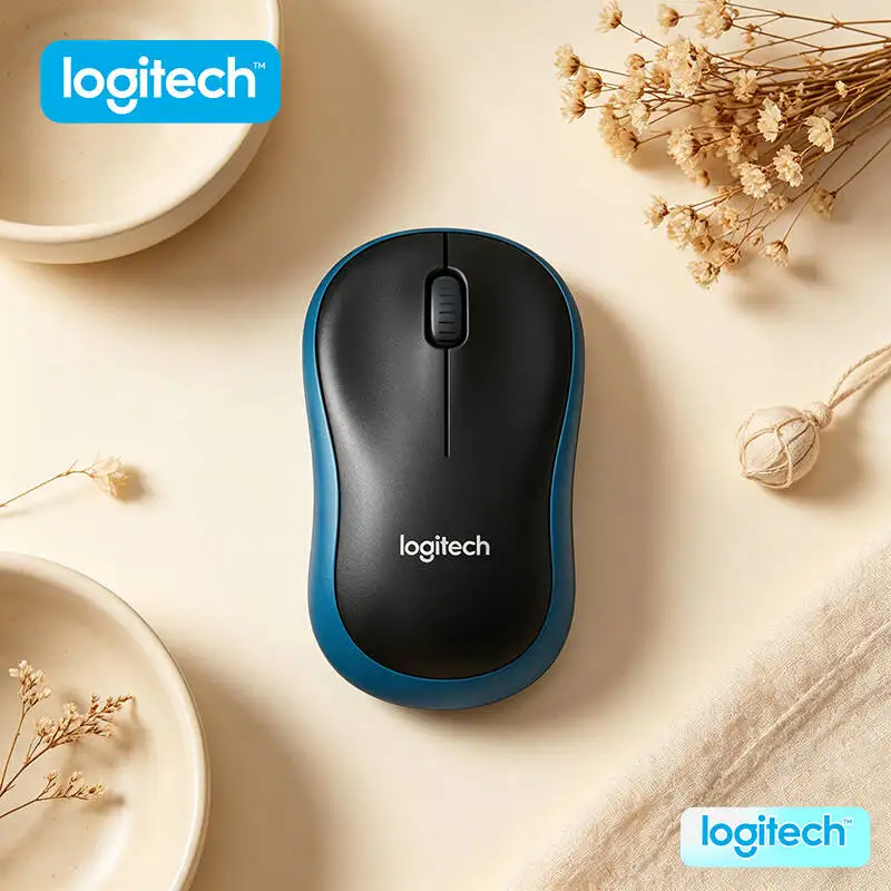 

Logitech M185 Handy-Size Mouse 3 Buttons Quiet Scrolling 1 AA Battery 10m Range Home Office Travel Computer Accessory
