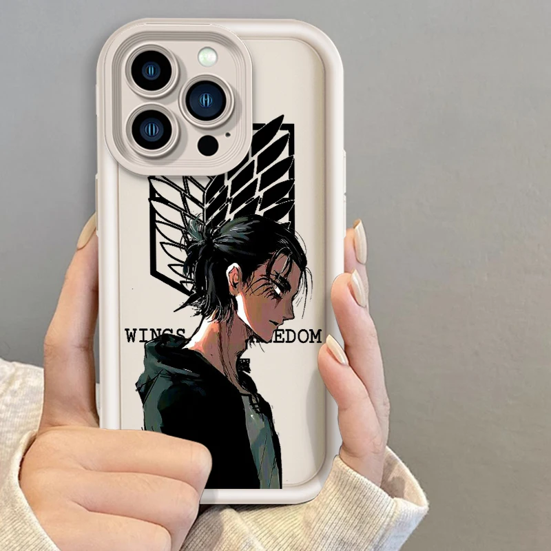 Anime A-Attack T-Titan Art Eye Ladder For Apple iPhone 15 14 13 12 11 XS XR X Pro Max Plus Back Phone Case