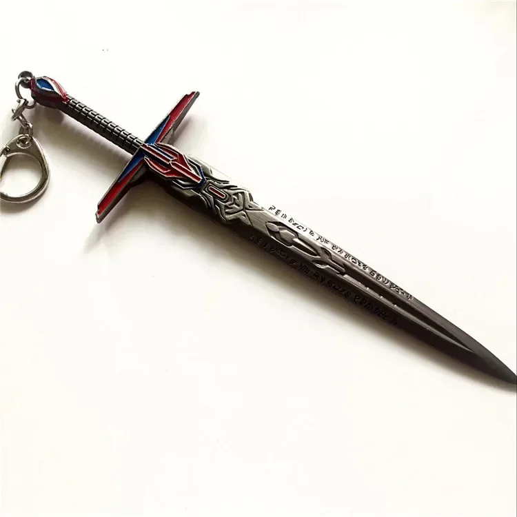 Periféricos de película y TV de 18cm/7,08 pulgadas, llaveros de espada de estrella genial, espada de juguete para Cosplay, modelo de arma de Metal, manualidades, bolsa de libros, colgante de regalo