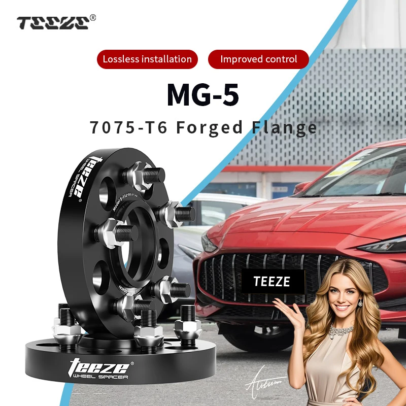 

Teeze 2/4pcs 5x112 CB 57.1 M14*1.5 Hub Centric Black Forged wheel spacer For 2019-2025 MG 5 AP31 Flange Plate 15/20/25/30mm