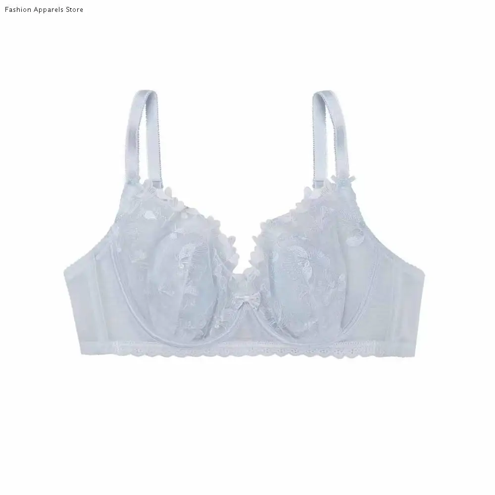 

Comfortable Shockproof Wireless Deep V Bra Anti-sagging Push Up Women Underwear Lingerie Thin Lace Mesh Bra Girls