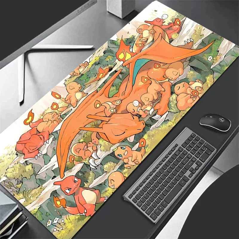 Neues Mauspad, größer, XXL, 900 x 400, Speed ​​C-charizard, Computer-Tastatur-Pad, P-Pokemon, Schreibtischunterlage, Gaming-Zubehör, Laptop-Mauspad