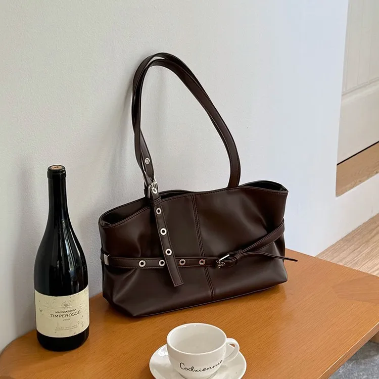 

Модные женские сумки на плечо с заклепками, большая вместительная женская сумка из искусственной кожи, женские большие сумки, дизайнерские сумки