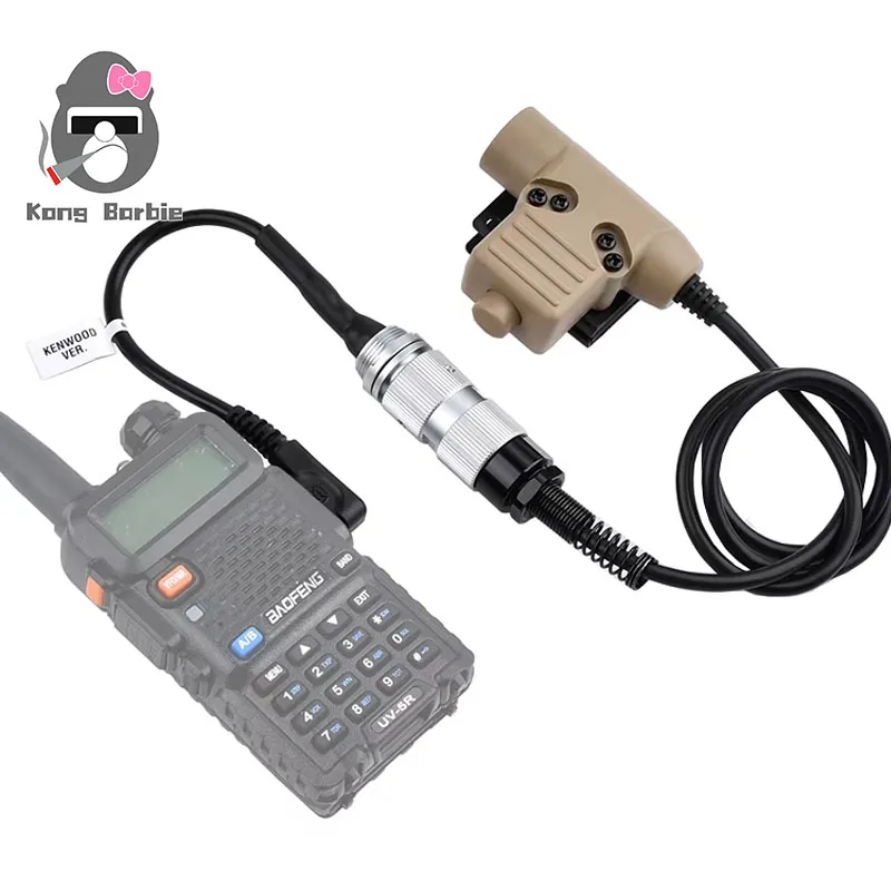 WADSN U94 PTT For Z-tactical TAC-SKY headset HD01 HD03 , to prc-624 PRC-148 152A PRC-152 Walkie talkie tactical u94 PTT 6pin