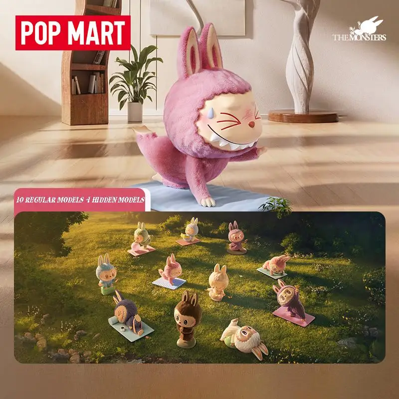 Pop Mart Bubble Mart New Labubuthe Monsters Lazy Yoga Series Blind Box Hand Cute Tabletop Decoration Doll Gift New Style