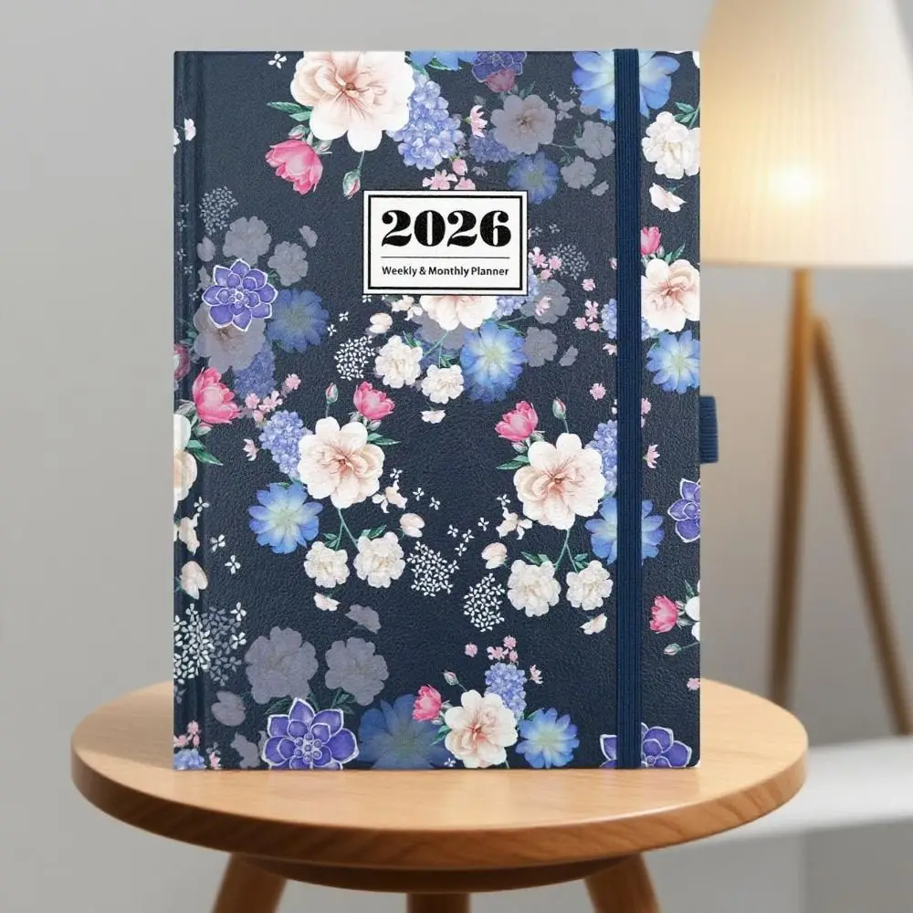 الإنجليزية 2026 جدول مخطط المفكرة 12 شهرا كفاءة قائمة المهام دفتر سميكة ورقة بسيطة مكتب العمل مخطط الأعمال