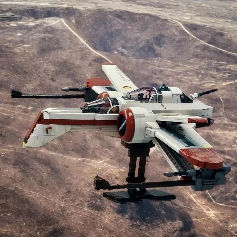 1145 قطعة من مكعبات البناء MOC ARC-170 نموذج مقاتلة فضائية من الأفلام، نموذج طائرة مقاتلة، مجموعة مكعبات للعرض والتجميع، هدية ألعاب