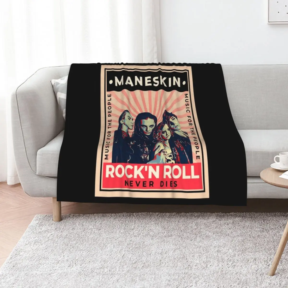 Maneskin Classic . Throw Blanket Winter beds Custom Extra Large Throw Single decorative Stuffeds Blankets
