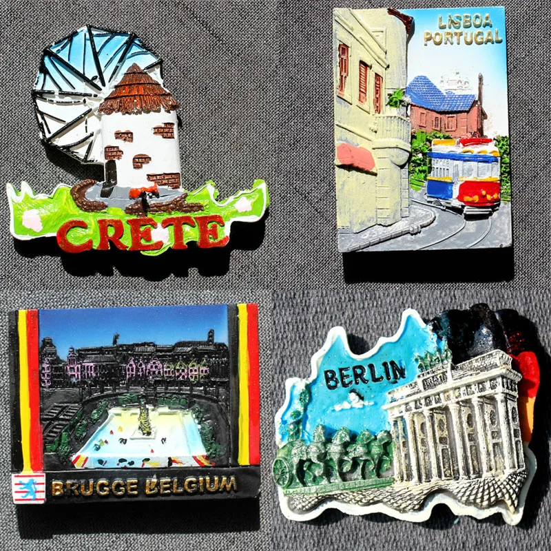 Country Fridge Magnets Greece Austria Belgium Finland Norway Fridge Magnet Sticker Resin World Travel Souvenir Magnetic Sricker