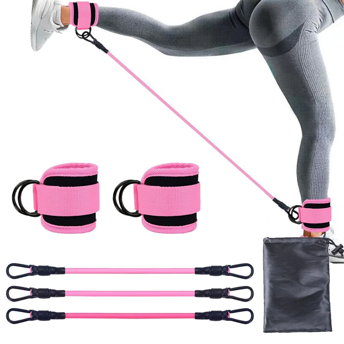 Best-selling Kick The Leg Pull Rope Hip Leg Strength Training Gym Equipment For Home Fitness Body Beauty Elastic Band 2025 New