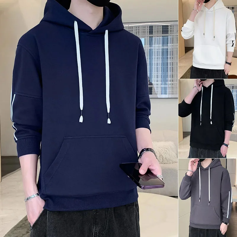 

Spring 2024 and Autumn Season New Men's Casual Fashion Personalized Hoodie Skin friendly Soft Fabric Super Versatile Top Coat 2