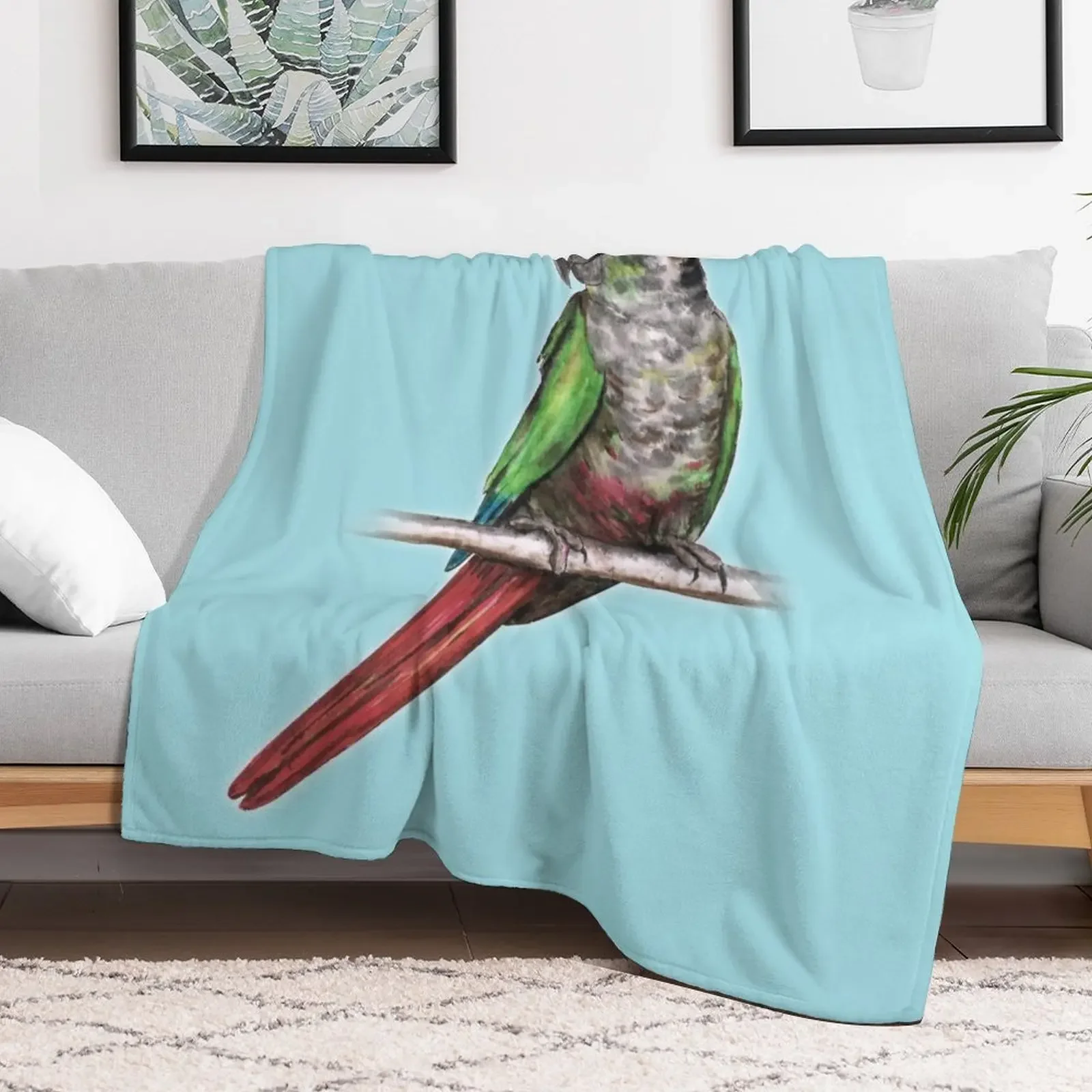 Green-cheeked conure Throw Blanket Blankets For Sofas Luxury Extra Large Throw Picnic Blankets