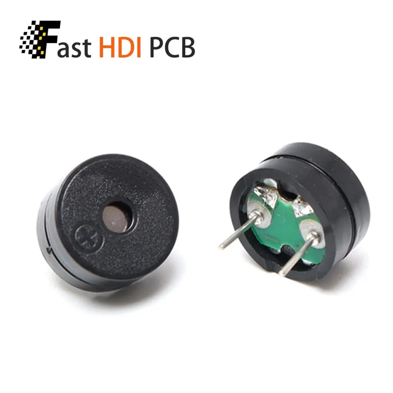 [分割型] HC-12065 パッシブ磁気ブザー 12x6.5mm-16Ω/42Ω交流、連続音出力、超薄型設計、外部ドライバ回路必須